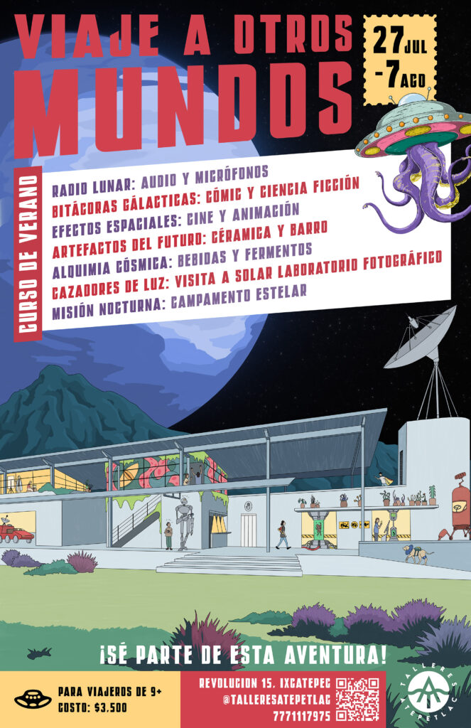 Cartel del curso de verano Viaje a otros mundos